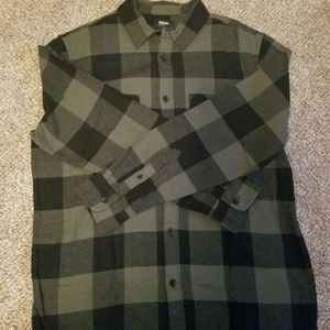 Green plaid Button down shirt